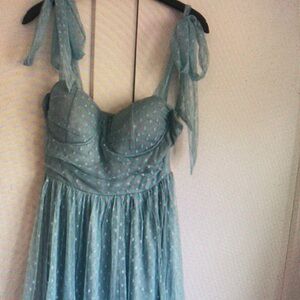 Light Blue Polka Dot Dress